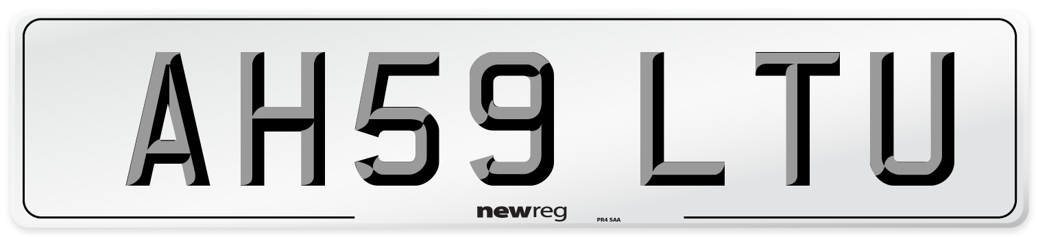 AH59 LTU Number Plate from New Reg